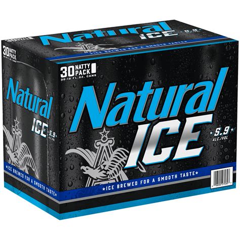 Natural ice beer. Natural Ice lager beer is brewed with a blend of premium American-grown and imported hops and a combination of malt and corn that creates a delicate sweetness. The ice-brewing process produces the signature rich and smooth Natural Ice taste. Natural Ice canned beer contains a 5.9% ABV per serving. Enjoy this American … 