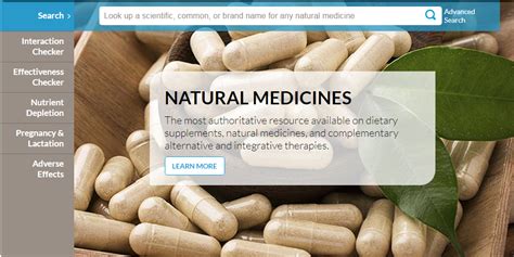 Sep 6, 2018 · Available through the NIH Library, the Natural Medicines database provides comprehensive information on dietary supplements, natural medicines, and complementary, alternative, and integrative therapies. .