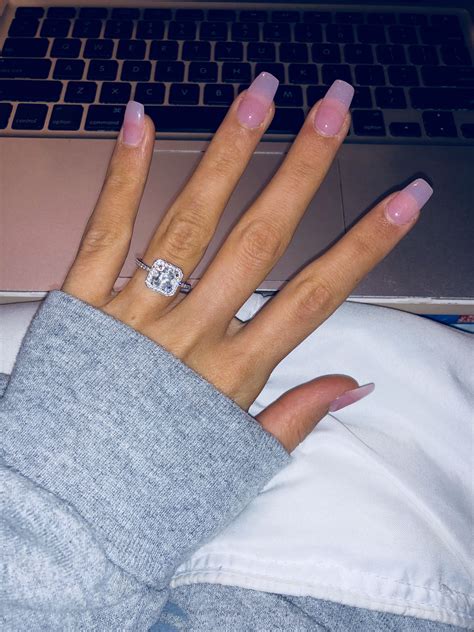Natural pink acrylic SNS powder coffin nails Pink clear nails, Pink acrylic nails, Acrylic