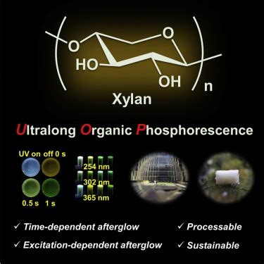 Natural ultralong hemicelluloses phosphorescence