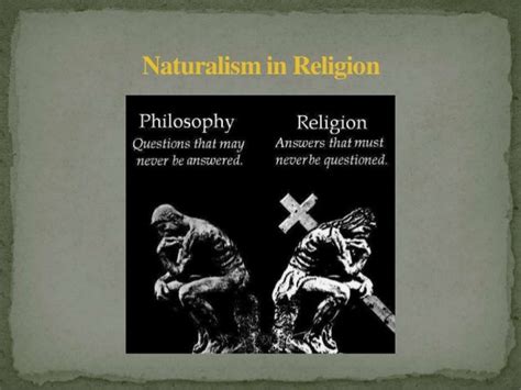 Naturalism And Religion
