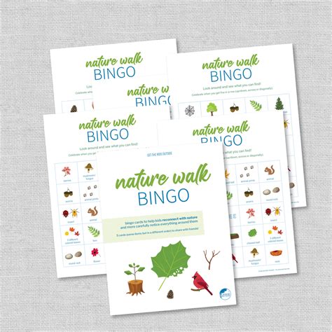 Nature Walk Bingo Cards Get the Kids Outside