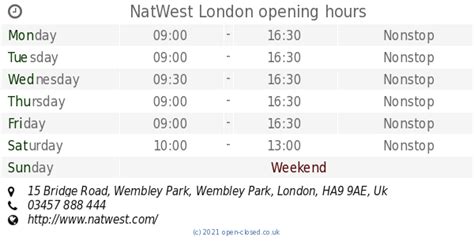 Natwest in Wembley – Opening times & address – …