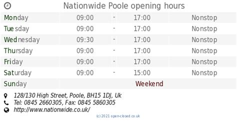 Natwest opening times in Poole, High Street