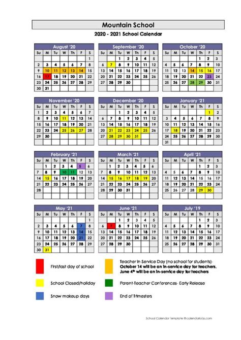 Nau Holiday Calendar Fall 2022