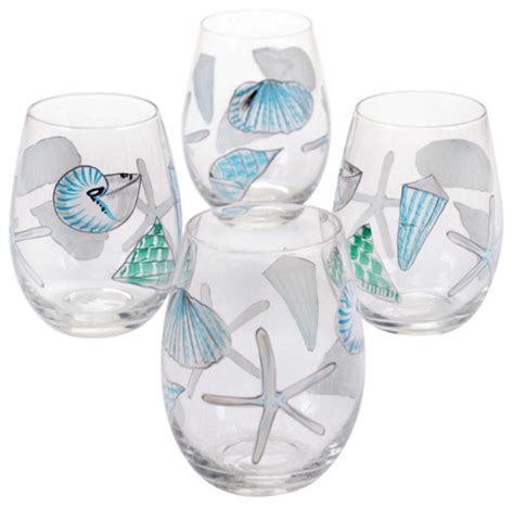 Nautical Glassware, Beach Themed Drinking Glasses - Beach …