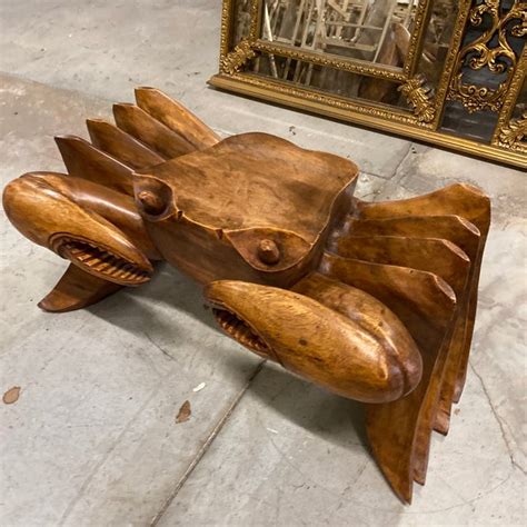 Nautical Wooden Crab Coffee Table Base Chairish