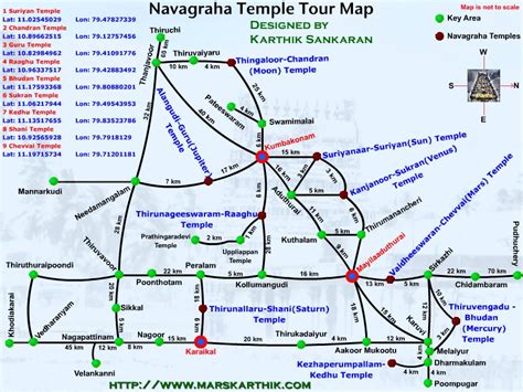 Navagraha Darshan Tour Map