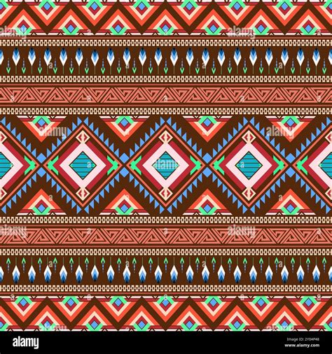Navajo Style Geometric Seamless Pattern Stock Vector Illustration of
