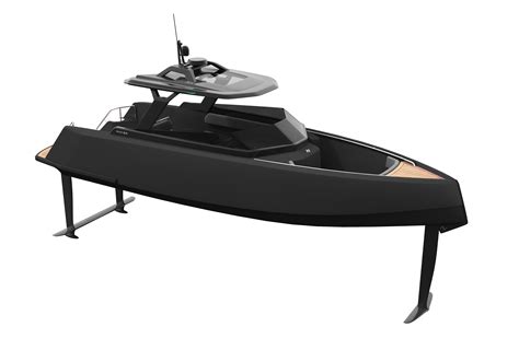 Navier boat. The Navier 30 is an airplane-like watercraft with an all-electric engine and an advanced software system. Unlike conventional boats, the Navier 30 has three wings that operate under the water surface to create momentum that lifts the boat upwards, thereby reducing friction by 90% and allowing the boat to sail at a 10x faster speed. 