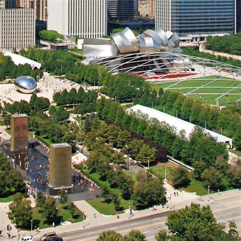 Navigate to millennium park. Millennium Park Millennium Park is a public park located in the Loop community area of Chicago in Illinois, US, and originally intended to celebrate the third millennium. It is a prominent civic center near the city's Lake Michigan shoreline that covers a 24.5 acre section of northwestern Grant Park. 