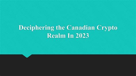 Navigating the Canadian Crypto Landscape