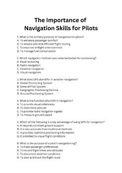 Navigation Skills for Professional Pilots
