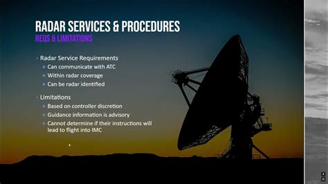 Navigation Using Radar Services Explained