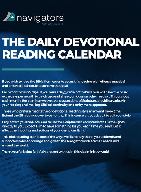 Navigators devotional
