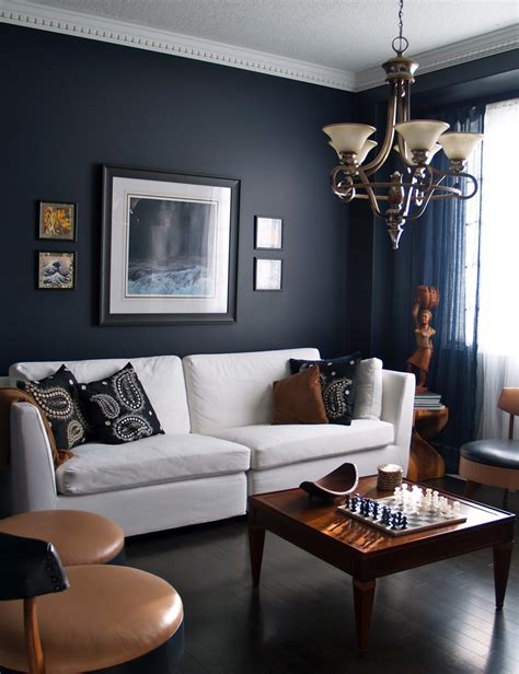 Navy Blue Walls And White
