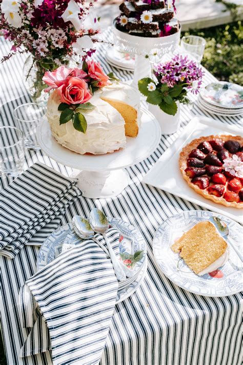 Navy Ticking Tablecloth – Banjo & Co Home