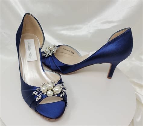 Navy Wedding Heels - Etsy