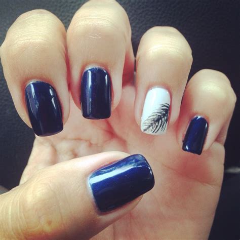 Navy blue fall nails. For example, baby-blue nails with navy-blue tips. In both cases, he believed the term was a marketing tactic in the '90s. However, ... 46 Cute Fall Nail Art Ideas; Now, ... 