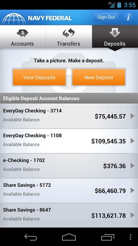 Navy federal credit union mobile deposit. Deposits made Monday through Friday after 3pm on business days will post the following day. Deposits made on the weekend or holiday will post on the next business day. Deposit checks into Personal Savings, Money Market or Checking Accounts only. (Custodial accounts are not eligible for Mobile Deposit.) Message and data rates may apply. 
