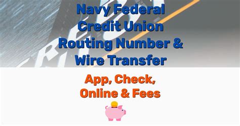 Navy federal credit union wire transfer. Jan 16, 2024 · Money Transfers Bank wire transfer Incoming No charge Outgoing—Domestic $14.00 Outgoing—International $25.00 . Domestic and international cash transfer (maximum per order is $14.50 . Navy Federal Debit Card/CUCARD® First-Class USPS, new or replacement card* Free First-Class USPS, system-generated PIN* … 