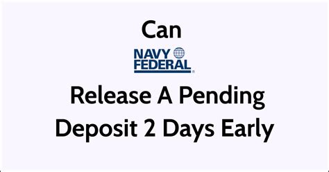 Please be advised, the early release will not be automatic if you have any delinquent or overdrawn balance at that time. If you have a pending deposit that you wish to advance early, they recommend calling them at 1-888-842-6328 during the hours of 6:00 AM ET and 4:30 PM ET the day before your payday to ensure faster assistance. 8. 