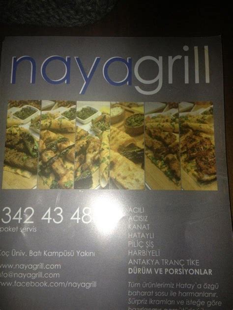Naya grill. Being a regular at the 56th Street location, I thought the Naya Mezze & Grill restaurant would be an excellent choice for them. Instead I was disappointed to hear they were seated at 8.45 and were told to order immediately as the kitchen was closing at 9, the service was then sketchy. 