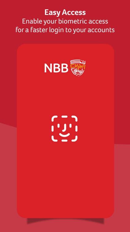 Nbb online banking. Mar 5, 2024 · Through the Mobile Banking app you can: • View your NBB Account details. • Find NBB ATM and Branches. • View Branch opening hours. • Check Credit Cards details. • View loan details. • View Trade Finance details. For any support or inquiries, please call 17228228 (Sunday to Thursday 7:30 am to 3:30 pm) or e-mail us on bobsupport ... 