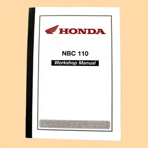 Nbc110 workshop manual - CHORVATANIA