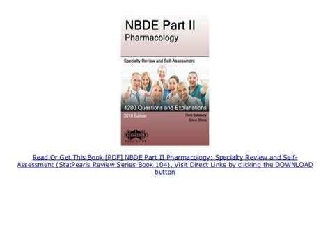 Nbde Part Ii Pharmacology Board And Certification Practice Test