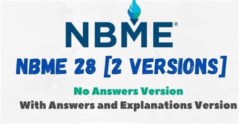 Nbme 28 answers. Let’s start with the average points/question of CBSSA 25-30 of 1.09. A Step 1 NBME has 200 questions, while Step 1 has 280 questions. If every single question on Step 1 was worth the same amount, then each question might be worth 1.09 * 200/280 = 0.78 points/question. 