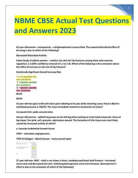 Nbme 6 answers. 6 . Abstract Set Format . The abstract item format includes a summary of an experiment or clinical investigation presented in a manner commonly encountered by a physician, eg, as an abstract that accompanies a research report in a medical journal. Examinees must interpret the abstract in order to answer questions on various topics, including 