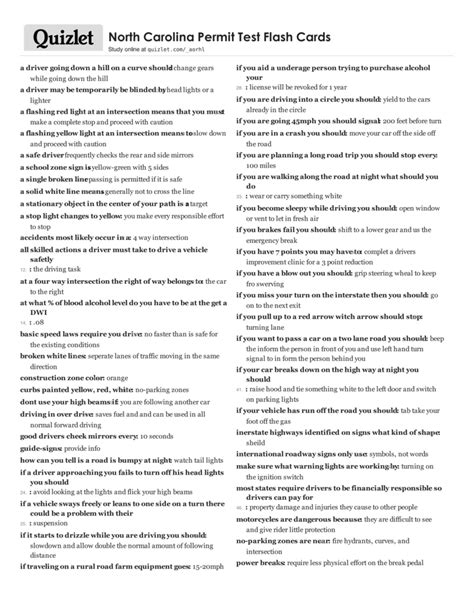 all 100 questions on the driving test, copied straight from http://www.jordandriving.com/practice_test.html . enjoy.. 