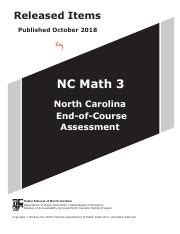 Nc math 3 released test 2018 worked out.  sheet.  A test form is a set of released test qu...