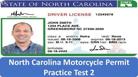 Nc motorcycle permit practice test. The law in North Carolina requires the operator of any motor-cycle to have a motorcycle endorsement shown on their driver's license. An endorsement may be obtained upon initial issuance of a driver's license, or any time thereafter, by taking a knowledge test that includes questions on motorcycling, and an off-street motor-cycle skills test. 