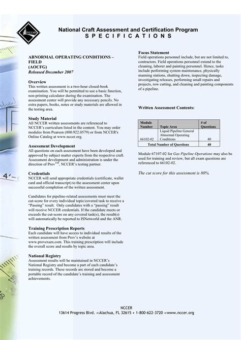 Nccer abnormal operating conditions field study guide. - Traffic signs manual for saudi arabia.