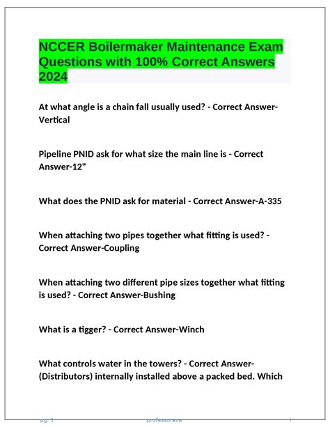 Nccer boilermaker test.  The questions are multiple-choice format, making it a valuable ...