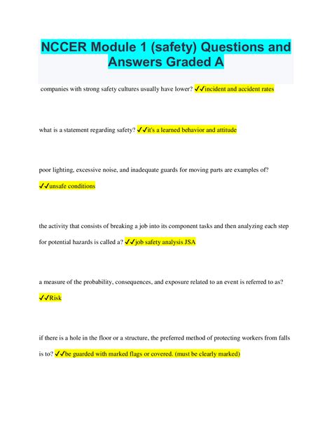 Nccer module 1 review questions answers. The STAR method is a great way to answer interview questions in a structured and organized way. It stands for Situation, Task, Action, and Result. This technique allows you to provide a clear and concise answer to any question an interviewe... 