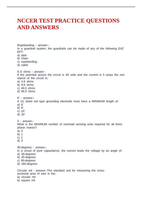 Nccer practice test.  NCCER Level Tests Level Tests are available for some of our most ...