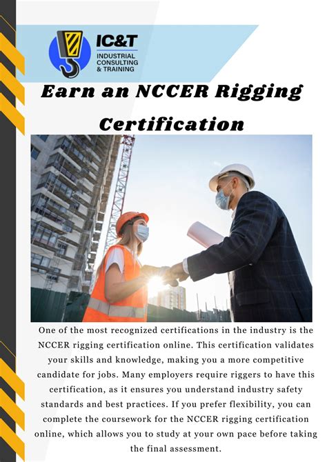 Nccer rigging certification.  * Knowledge of rigging techniques, equipment, and hardware...