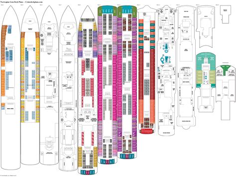 Ncl gem deck plan. On this page are the current deck plans for Norwegian Gem showing deck plan layouts, public venues and all the types of cabins including pictures and videos. Norwegian Gem. … 