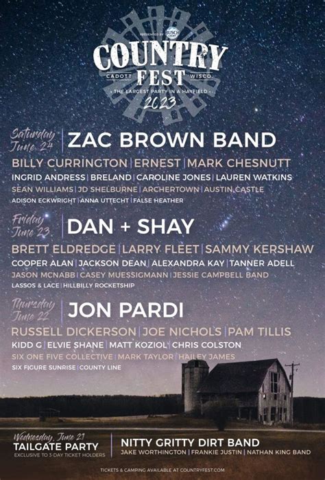Nd Country Fest 2023 Lineup