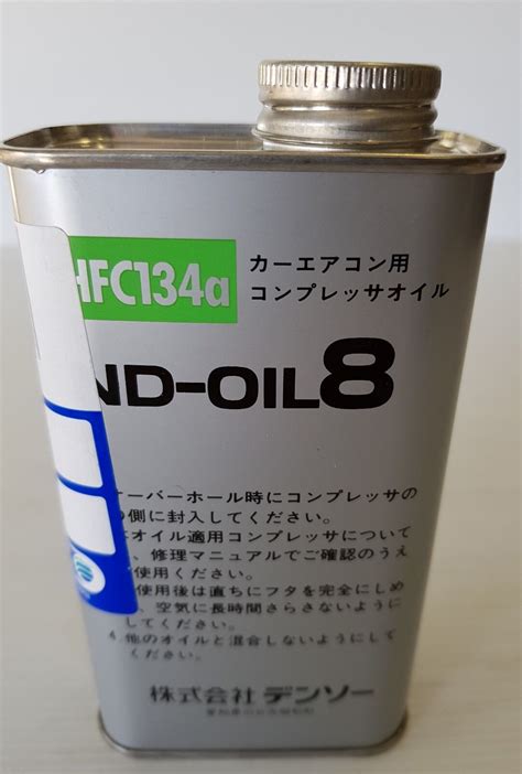 ac What is compressor oil rating PAG ND-8 equivalent to? Motor Vehicle Maintenance Repair Stack Exchange, Description Additional Information SKU: 77159657 UPC: 11 Weight: LBS so_moq: so_qi: NA: NA Special Order Available: Increments of ... Denso Car A/C Compressor Oil ND-OIL 8, Quantity: Can, Net Weight: 250cc, Part No: 446963-0040, Base oil .... 