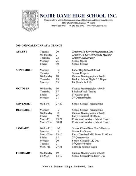 Ndhs Calendar Customize and Print