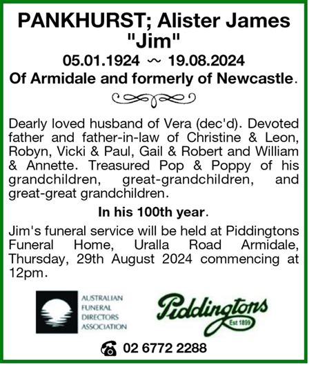 Ndl funeral notices tamworth.  RANGE OF NOTICES INDEXED Note - some individual dates within...