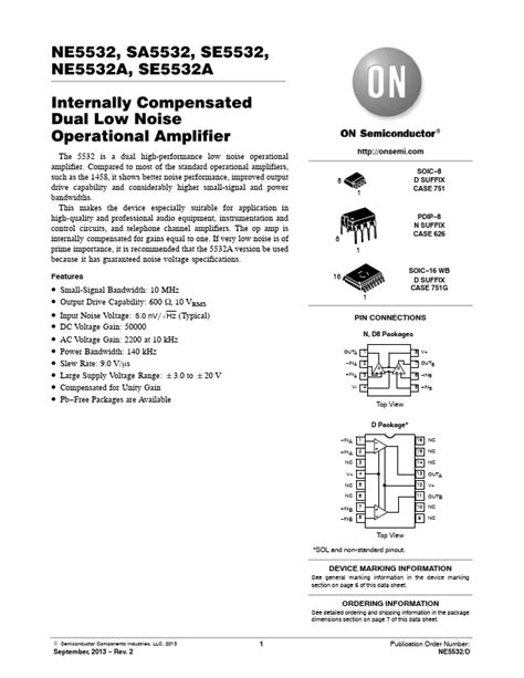 Ne5532 datasheet.  Compared to most of the standard operational amplifiers, suc...
