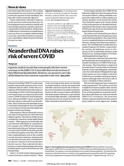 Neanderthal DNA highlights complexity of COVID risk factors