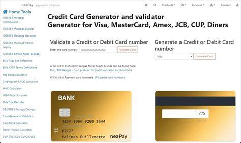Neapay tools card generator. Credit Card Generator - Generate Valid Credit and debit card...