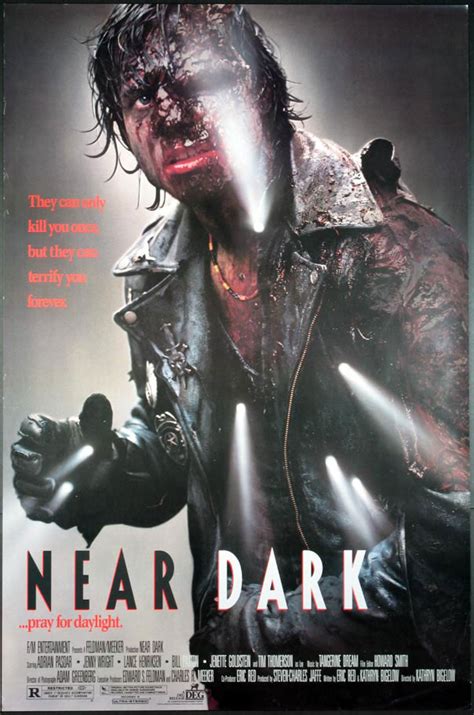 Near dark film. In Near Dark, the vampires have no kind of home at all, as they’re forced to drive aimlessly around the desolate Southwest in a battered Winnebago. Even though Mae (Jenny Wright) is a teenager, and Homer (Joshua Miller) is a child (albeit a miserable, horny old man in a child’s body), there’s nothing timeless or eternally young about … 