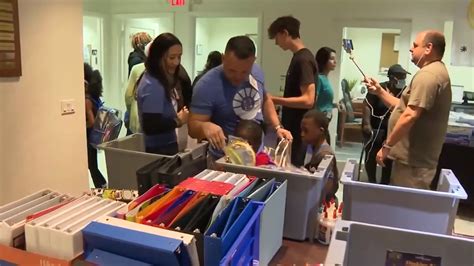 Nearly 100 children receive new backpacks, sneakers at Pantry of Broward’s back-to-school distribution